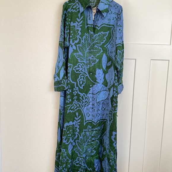 ❌Sold - Anthropologie Long-Sleeve Printed Shirt Dress Corey Lynn Calter - Picture 7 of 15